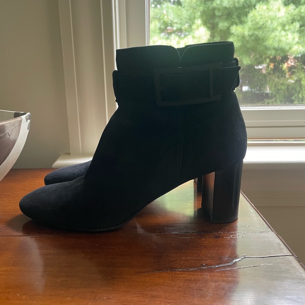 Aquatalia Black Suede Ankle Booties